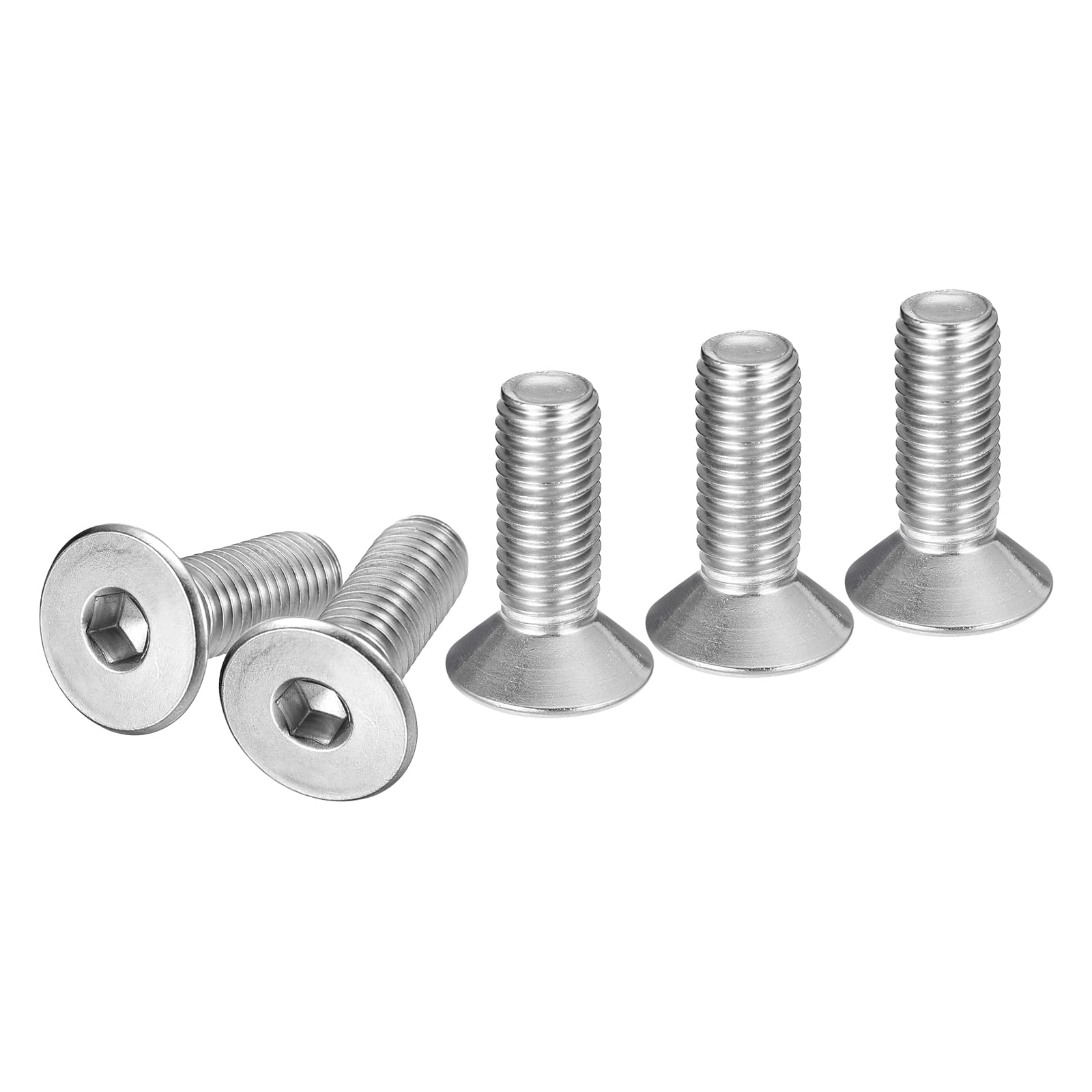 DTGN M10-1.5 x 30mm Flat Head Socket Cap Screws, 10 Pack 304 Stainless Steel Hex Socket Flat Head Screws, Full Thread, Countersunk Bolts โ image 1