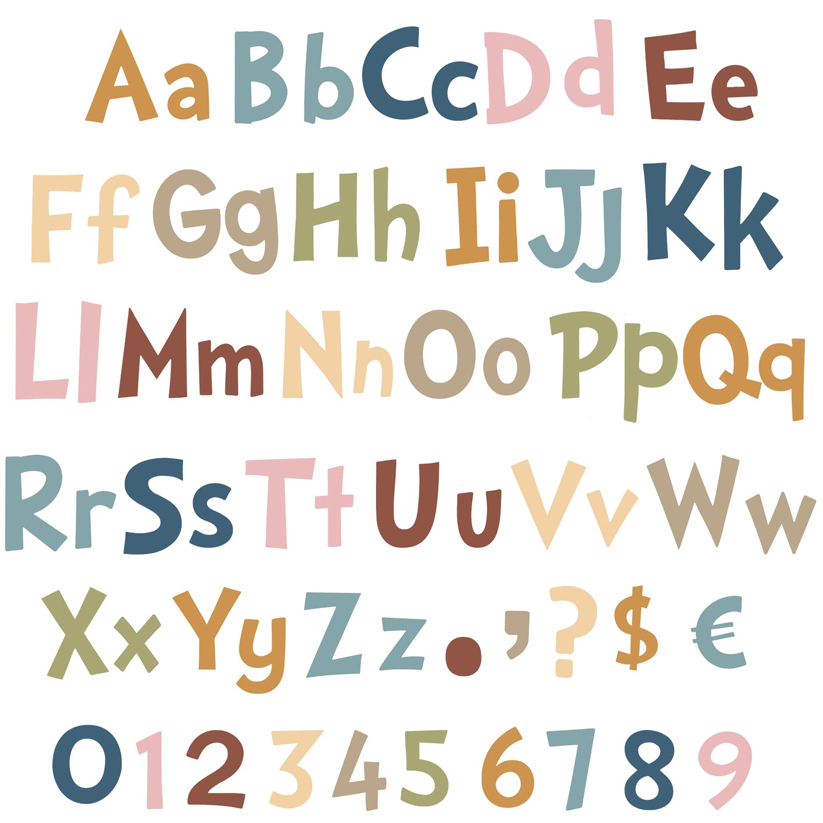 Photo 1 of Tenare 134 Pieces 5 Inch Bulletin Board Letters Alphabet Numbers Combo Set Letter Cutouts for Bulletin Board Display Home Decor(Morandi Color)