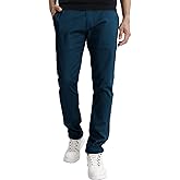 Mens Slim-Tapered Flat-Front Casual Pants