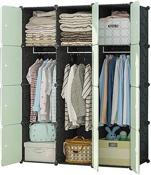 Amazon Com Closet Casual Portable Wardrobe Combination Armoire Cube With Hanging Rod For Clothes Clothing Toys Green Mumujin Size 111x47x147cm Furniture Decor Amazon Com Closet Casual Portable Wardrobe Combination Armoire Cube With Hanging Rod For Clothes Clothing Toys Green Mumujin Size 111x47x147cm Furniture Decor