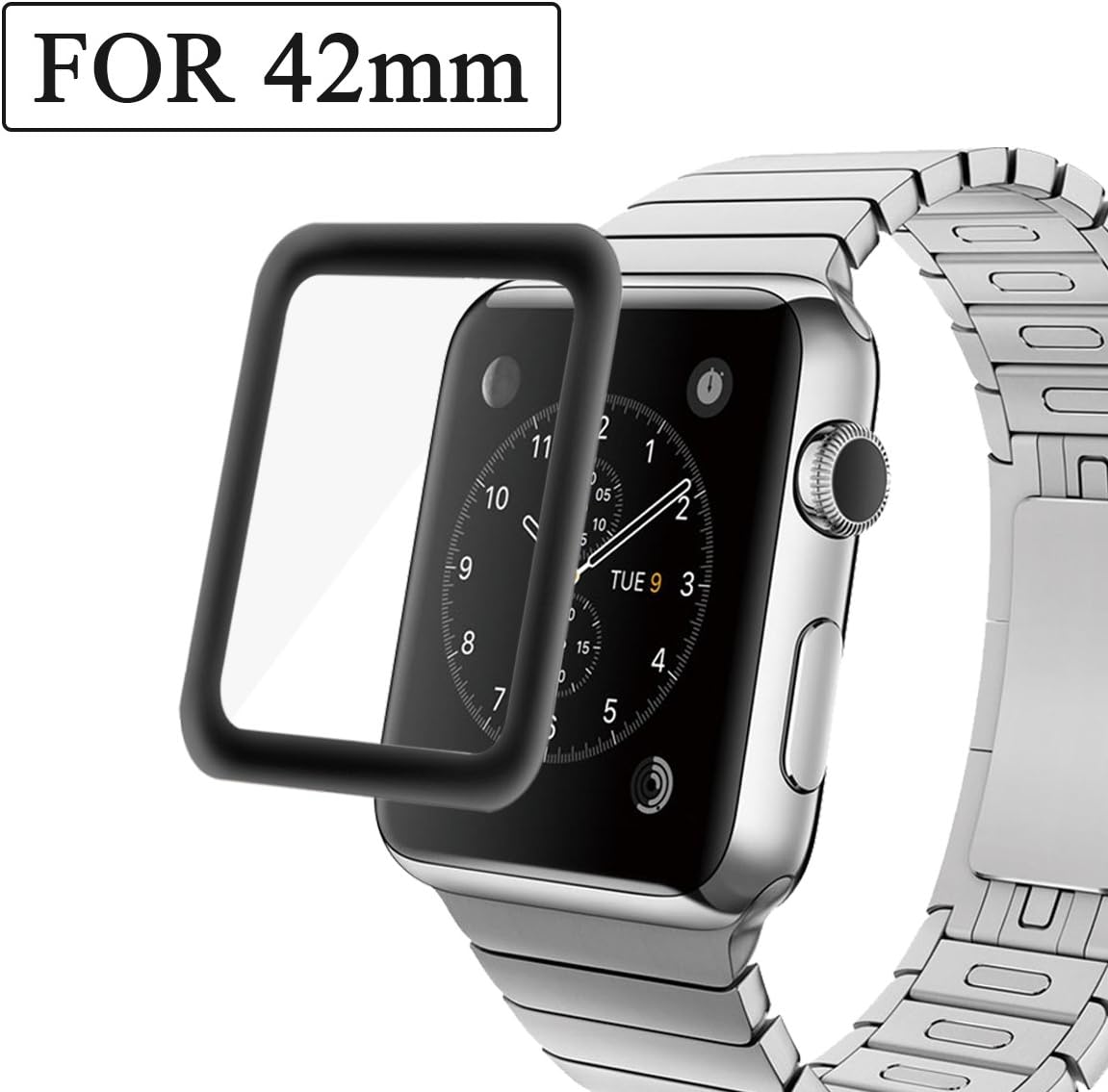 Tengsu Screen Protector for Apple Watch Series 3 42mm Bubble-Free