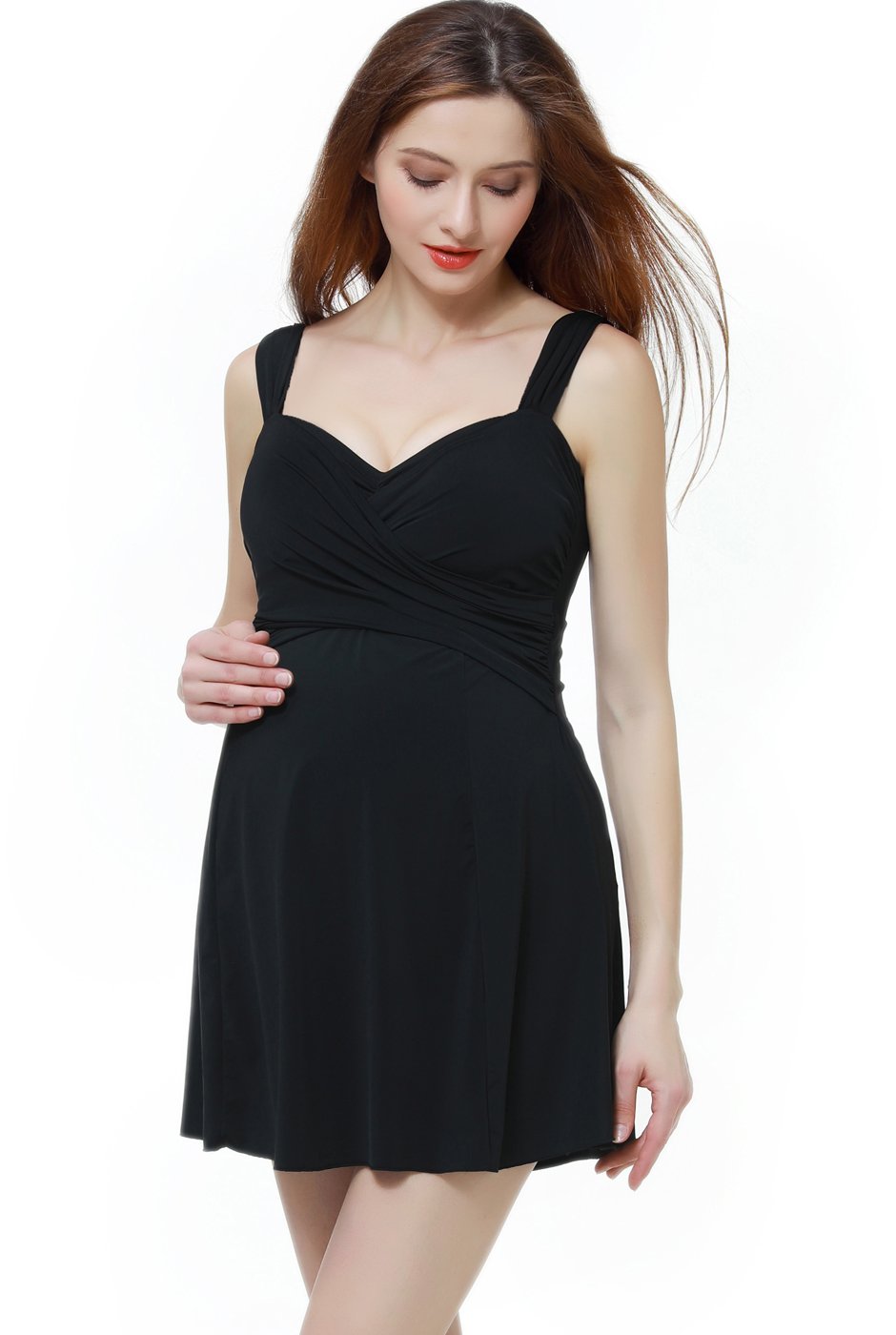 Best Price Momo Maternity Bathing Suit UPF 50 One Piece Skirted