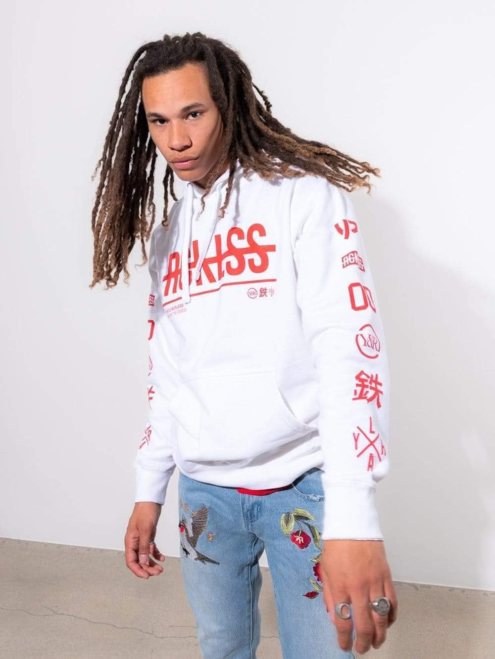 young and reckless strike thru hoodie