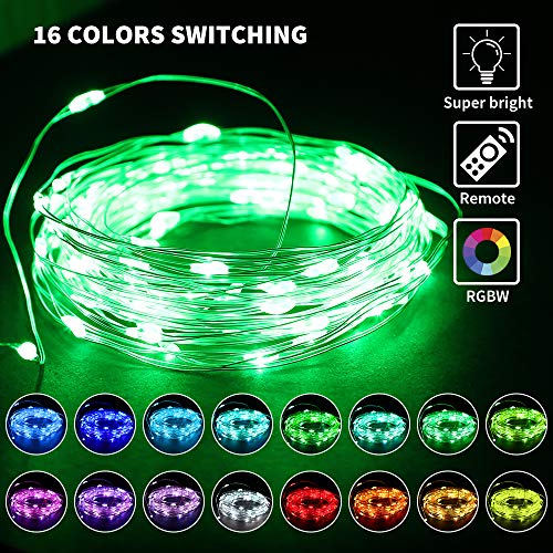 Cadena de Luces, Guirnalda de Luces con 16 Modos, Guirnalda Luces LED USB, 10m 100 LEDs Guirnalda de Luces con Control Remoto y USB, para Carnaval,Casa,Navidad,Boda,Halloween,Bares, Restaurantes