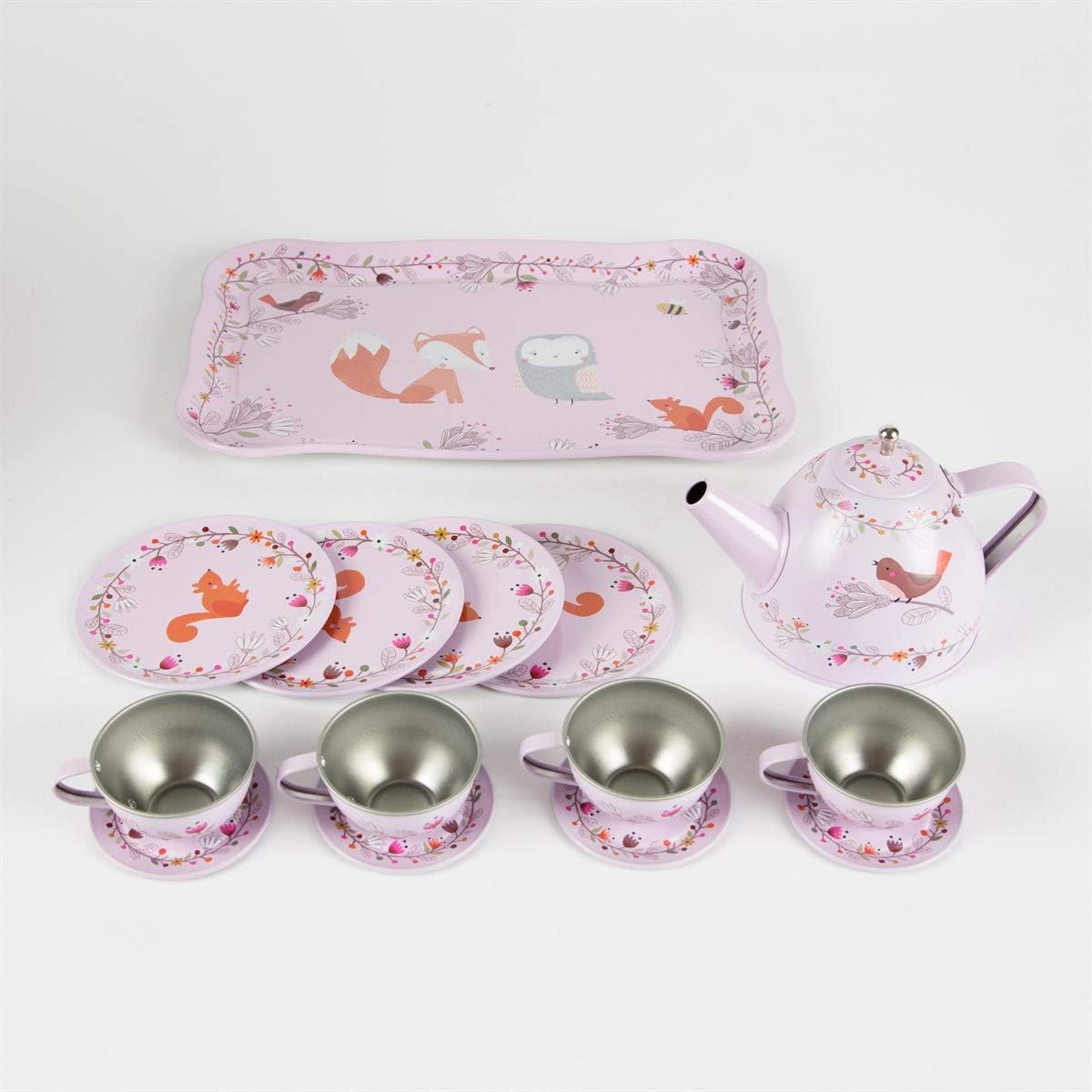 Sass & Belle Woodland Friends Kids' Tea Set, Pink/Multi, 29 x 19,5 x 9,5 cm - Image 5