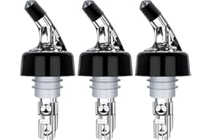 LINALL Automatic Measured Bottle Pourer - Pack of 3, 1 oz (30 mL) Quick Shot Spirit Measure Pourer Drinks Wine Cocktail Dispenser Home Bar Tools - PORE0016 (3)