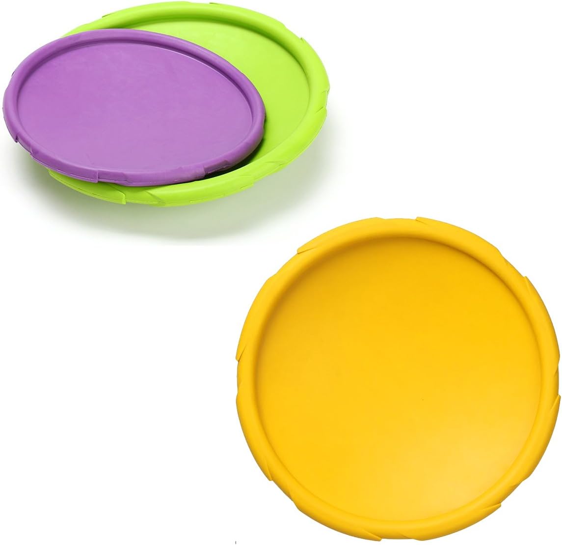 PETCUTE Dog Frisbee Dog flying Disc interactive Toy for dog Dogs Training frisbee 2 Pieces ø 20 cm, 2 Yellow - Image 4