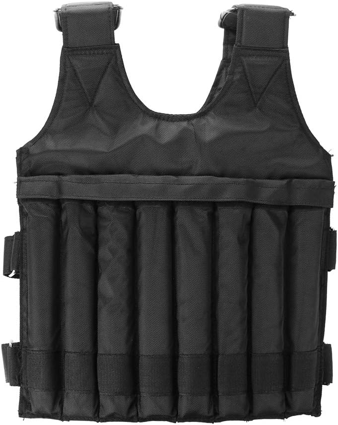 Crazystore Weight Vest 1-20KG Adjustable Vest Sportswear Fitness Vest Endurance Training Equipment Suitable for Exercise, Long-distance Running, Sprint (Weighted Items are NOT Included)