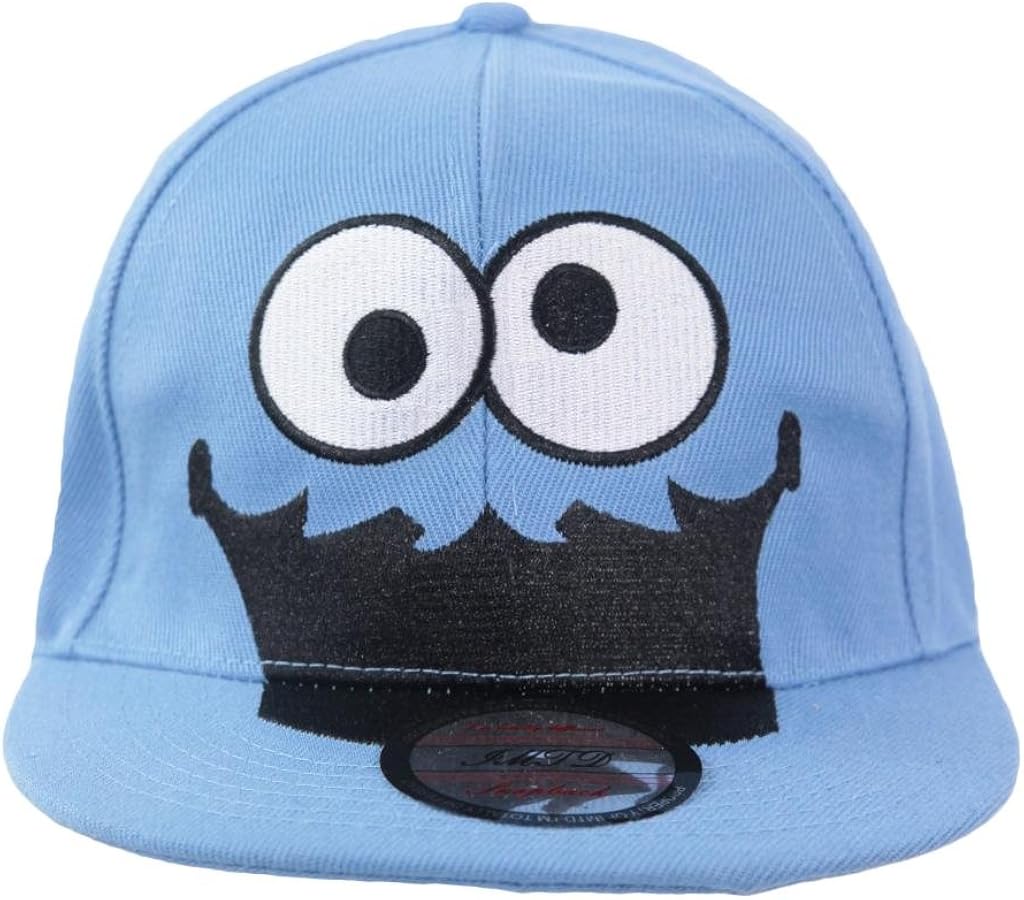 Retro Novelty Cookie Monster Sesame Street Snapback Flat Peak Cap Hat