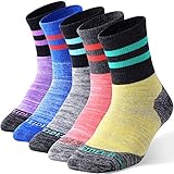 Women’s Hiking Walking Socks, FEIDEER Mutli pack Outdoor Recreation Socks Wicking Cushion Crew Socks