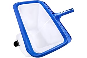 Monitok Pool Skimmer Net, Heavy-Duty Reinforced Frame Pool Leaf Net with Deep Ultra-Fine Nylon Mesh Bag - Easy Scoop Edge for Sand/Leaves, Quick Cleaning for Swimming Pools/Garden Ponds (No Pole)
