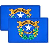QQSD Nevada Flag Patch Army Tactical Military Patches - PVC Hook and Loop Fastener, 2 Pack