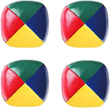 Amazon Co Jp ジャグリングボール 4個マルチカラーサーカスピエロゲームpuおもちゃボール スポーツ アウトドア