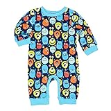 Monsters Inc Baby Boys Coverall Romper (6-9 Months, Monsters Blue)