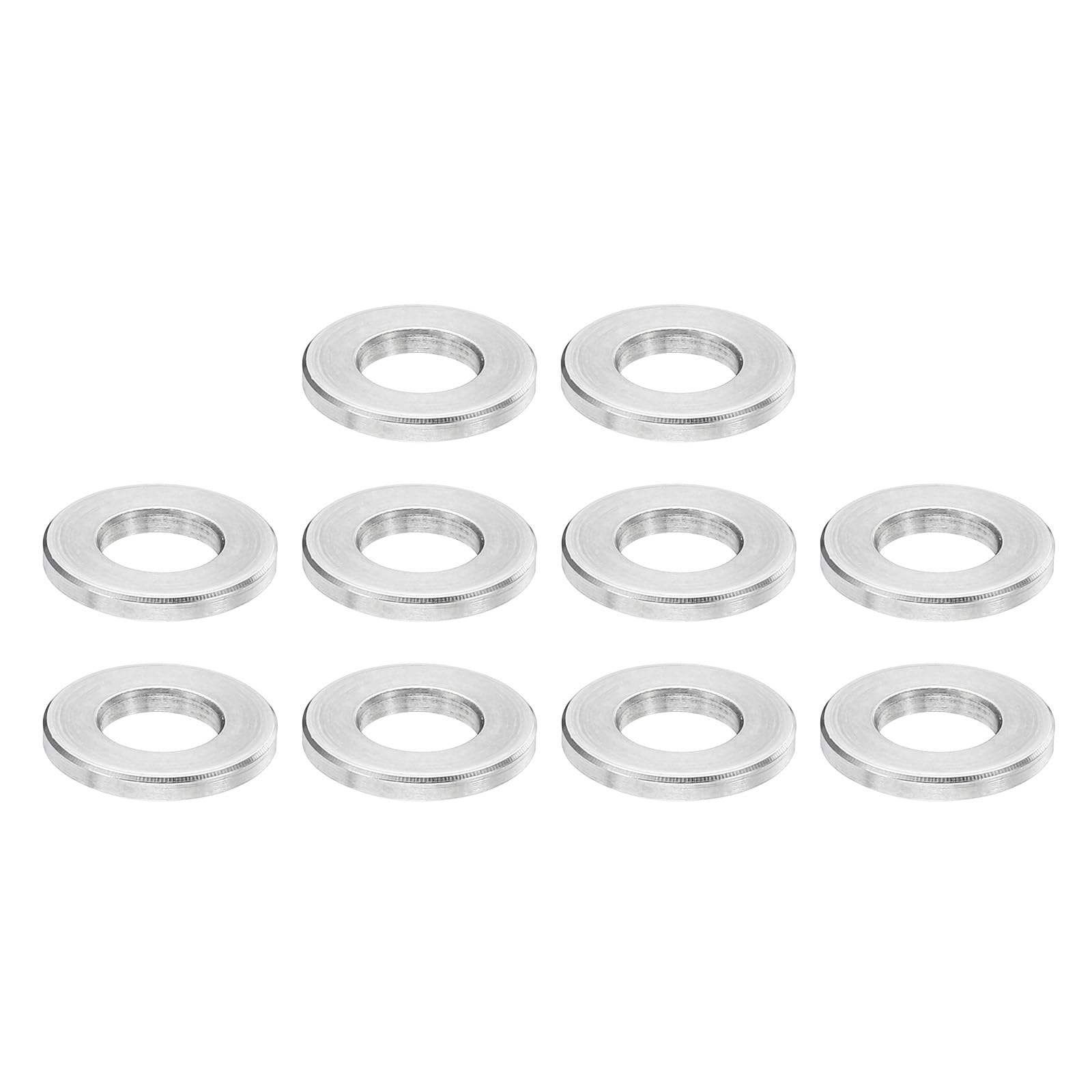 PATIKIL M8 Stainless Steel Spacers, 10Pcs Metal Spacer Stainless Steel 8.2mm ID x 16mm OD x 2mm L Stainless Steel Spacer Screw Standoff for 5/16" or M8 Screw