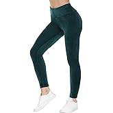 COZZIPLUS Women Velour Legging- High Waisted Buttery Soft Velvet Stretchy Legging