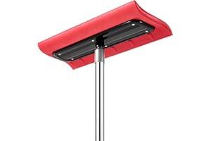 Chumia Snow Roof Rake 20 Foot Reach EVA Soft Foam Pad Head Snow Removal Tool Adjustable-Length Stainless Steel Long Broom for House Roofs, Solar Panels, Cars, Windows and Leaves