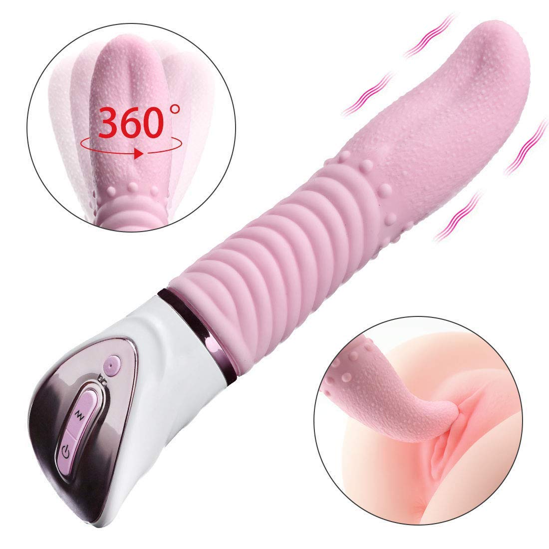 Klitoris Vibratoren für sie,Nabini Zunge Vibrator Klitoris Stimulator und G Punkt Vibratoren mit 10 einstellbare Vibrationsstufen von leicht bis sehr stark, Sexspielzeug für Frauen und Paare
