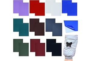 Meiguihai 20 Pieces 7.87x5.9 inch Repair Patches Fabric Patch,20 Colors Waterproof Lightweight Fabric Repair Patches,Suitable