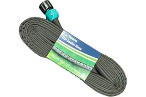 Teycooa Garden Flat Soaker Hose 20 Ft for Garden Beds, Water Hose Linkable Irrigation System Lightweight and Easy Gardening Yard Work Watering Plants and Flowers