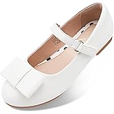 Stelle Girls Mary Jane Dress Shoes Ballerina Flat with Bow for Toddler/Little/Big Kids