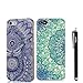 2PC iPhone 5/5s Cases Art Vintage Floral/Flowers and Blue Ancient Totem Pattern Colorful Retro Hard Cases Back Cover Protector Skin Ultra Slim Fit For iPhone 5/5s