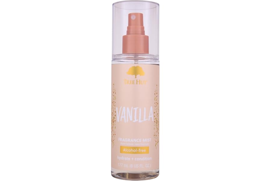 Tree Hut Vanilla Fragrance Mist, Refreshing Body Spray to Layer with Your Favorite Scents, Versatile, Holiday Gift & Stocking Stuffer, Hair & Body Mist, 6 fl oz