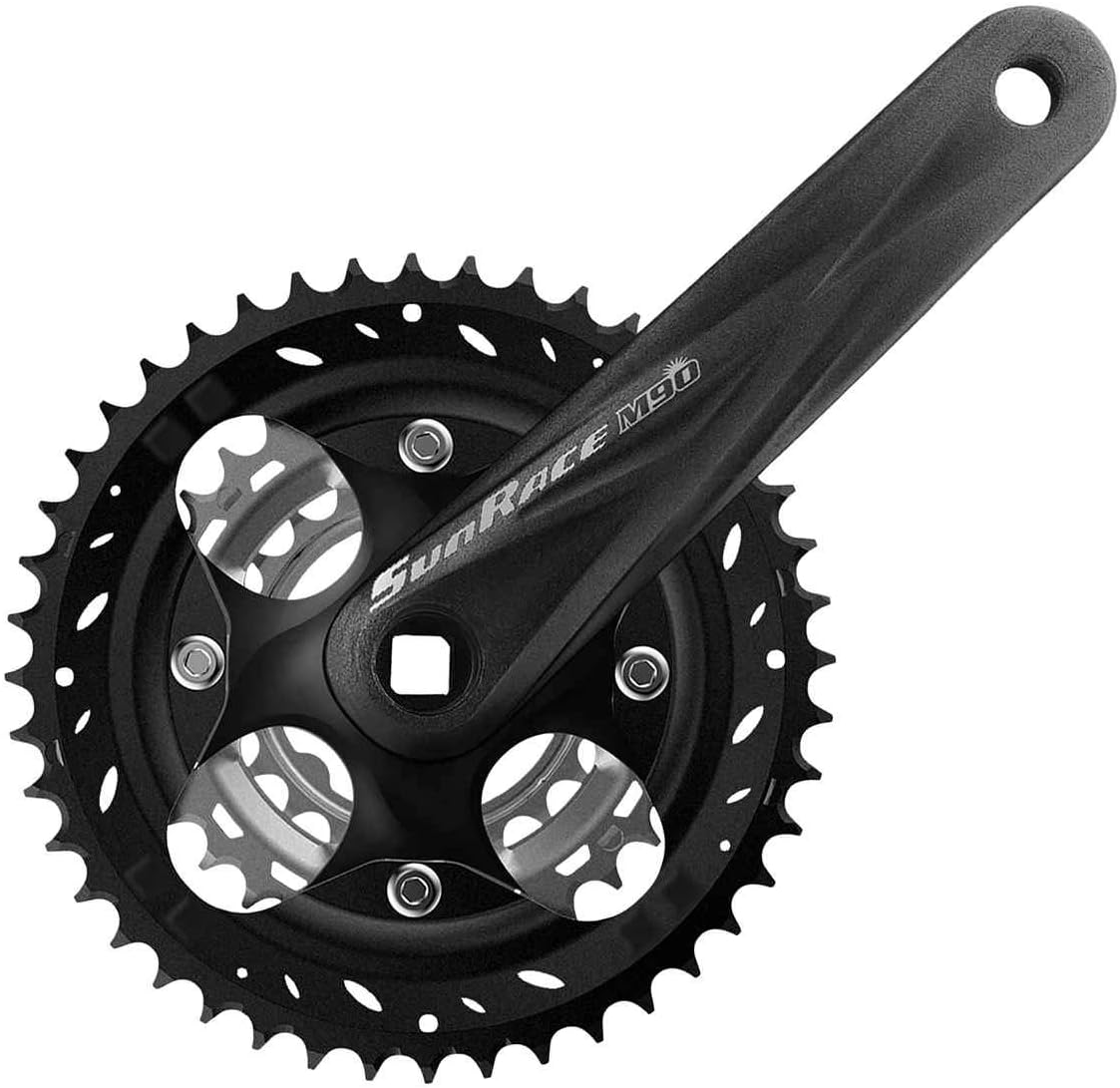 SunRace Crankset Fcm904 175X44/32/22 Sq Bk/Sl - FCM904.L0DD.SS0.BX