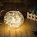 Hallomall LED Solar Powered String Lights, 2 Modes Steady on / Flash, 150 LED, 72 Feet, Warm White