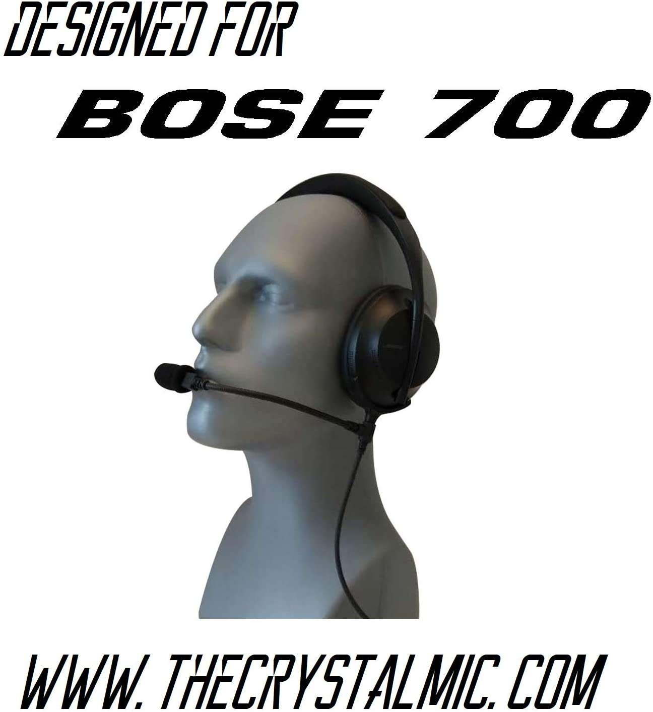 Crystal Mic Pro Typhoon for General Aviation with BoseA20 Microphone. Compatible with Bose 700