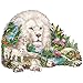 Bits and Pieces - 750 Piece Shaped Puzzle - Dream of the White Lions, Big Cat - by Artist Liz Goodrick-Dillon - 750 pc Jigsaw