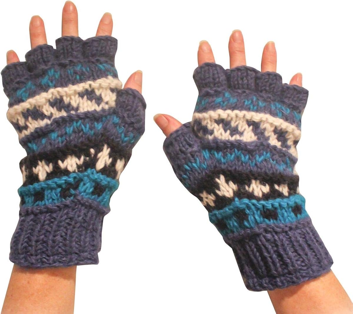 Sherpa Love Unisex Wool Fingerless Half Finger Gloves