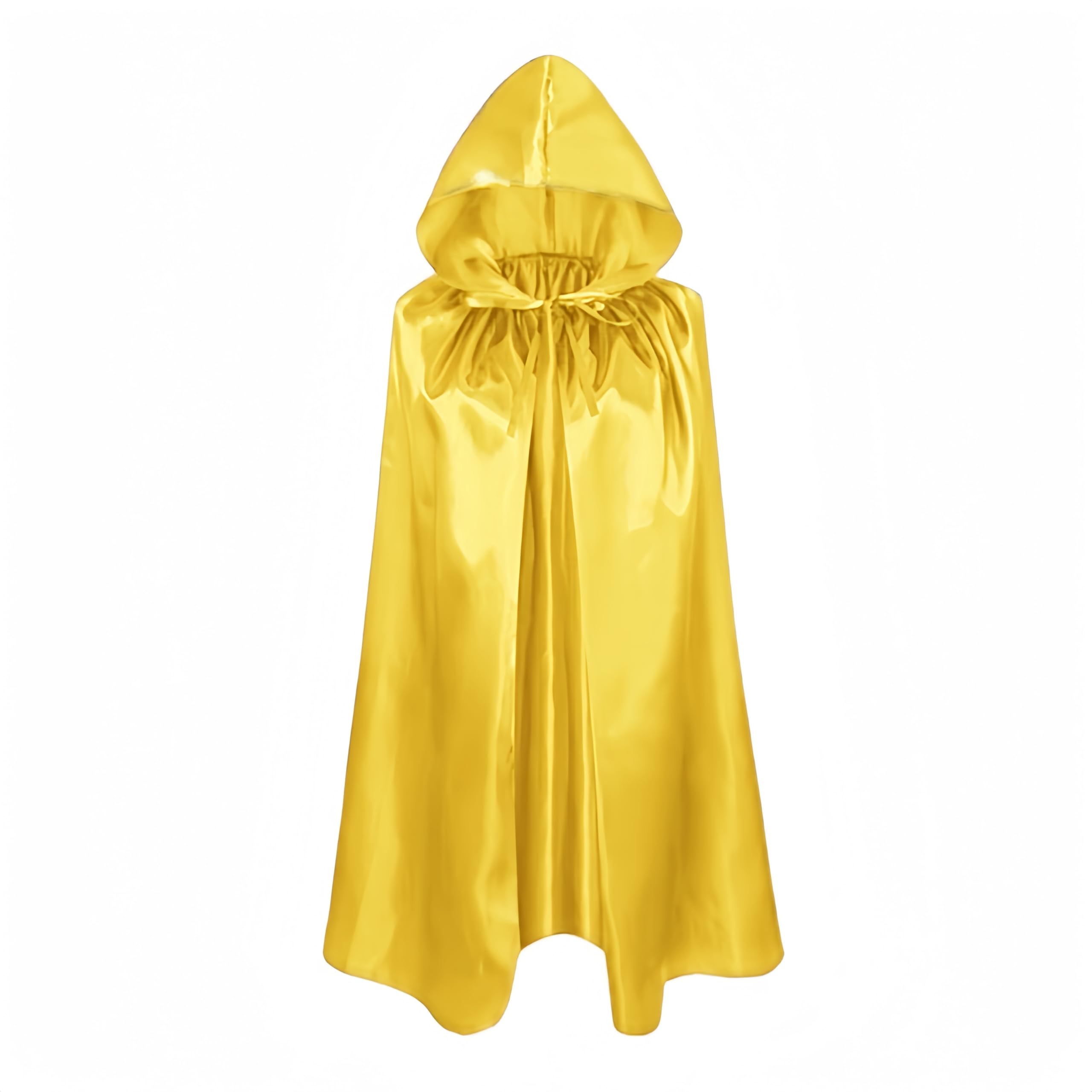 Proumhang Yellow Hooded Cape Kids Hooded Robe Cloak Witch Cloak Vampires Cape Devil's Cloak Grim Reaper Cape for Boys Girls Halloween Masquerade Christmas Cosplay Fancy Dress Party 80cm/31.5" — image 1