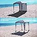 Qipi Beach Cabana - Easy to Set Up Canopy, Waterproof, Portable 6' x 6' Beach Shelter, Included Side Wall, Shade with UPF 50+ UV Protection, Ultimate Sun Umbrella - for Kids, Family - Palm Night