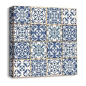 Canvas Wall Art Traditional National Culture Painting Artwork for Home Prints Framed - 12x12 inches