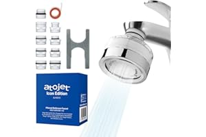 Atojet Cleansing Washbasin Faucet Filter Inspired by Korea's Beauty Culture - Pure Carbon Filters for Bathroom & Kitchen Water | Carbon Composite Filter | Single Filtered Faucet (AJ8310C-SNG-1)