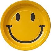 Fun Express Groovy Smile Face Dessert Plates - 8 Pc