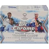 2024/25 Topps Chrome UEFA Women's Champions League Soccer Blaster Trading Card 7-Pack Blaster Box (3 Mini Diamond Refractor Parallels Per Box!)