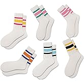 Zoe Cubby crew socks for women/Men - Retro Sport Socks Breathable Cotton, Seamless Comfort