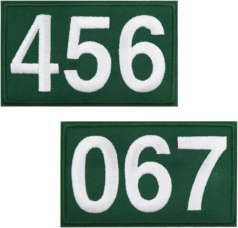 Mixed Media - Name Tag Number Plate 067 456 Embroidered iron on Patches