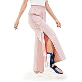 Tear Away Pants for Women Side Slit Snap Sweatpants Loose Fit Post Surgery Casual Adaptive Clothing with Pockets