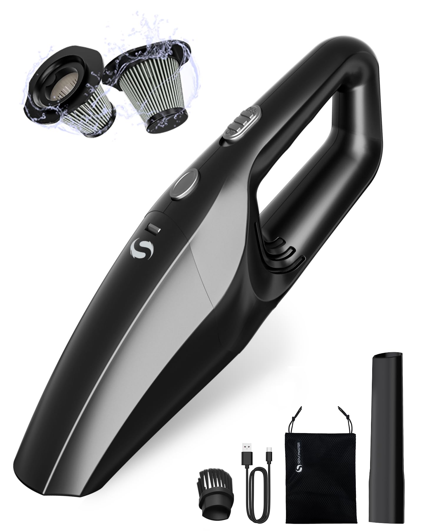 Photo 1 of Car Vacuum Cleaner Cordless Rechargeable, Handheld Vacuum 9KPa Powerful Suction, Car Vacuum Portable Lightweight, Mini Hand Held Vacuum Car Accessories for Home Office Couch Bed Pet Hair Dust