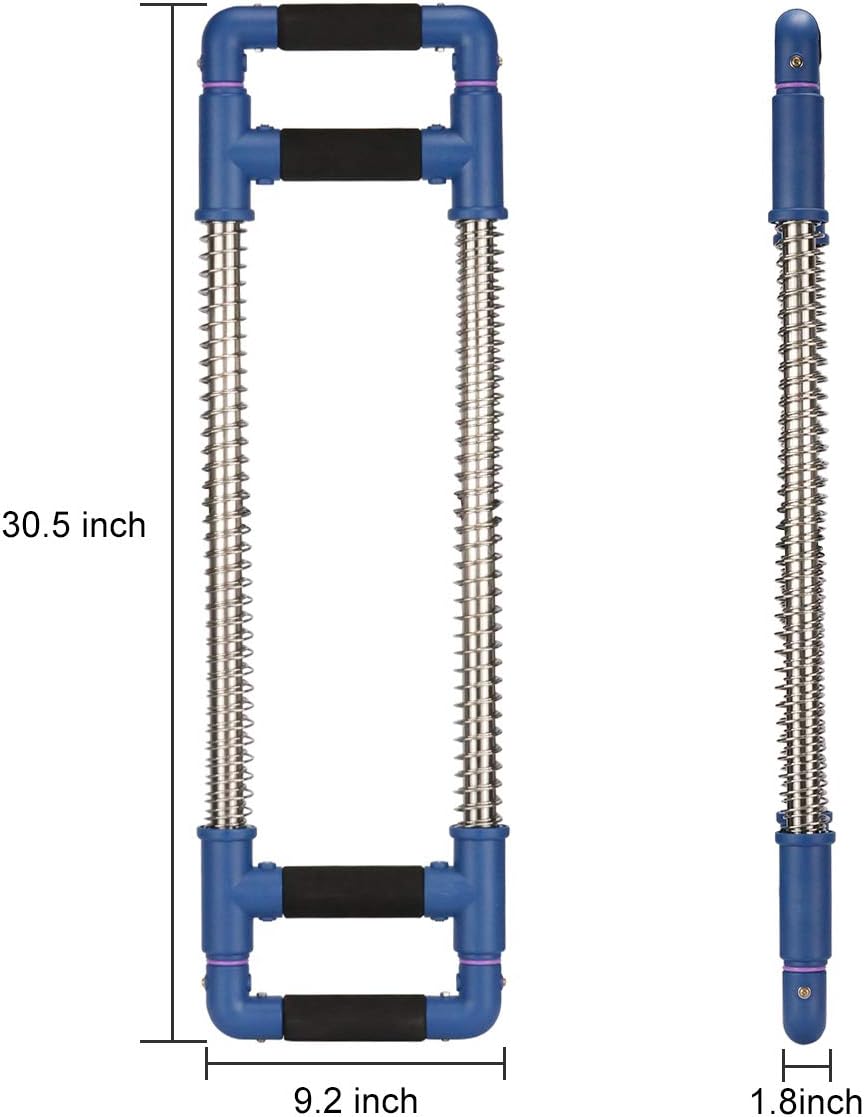 GoFitness Push Down Bar Machine - Chest Expander at Home Workout Equipment - Portable Spring Resistance Exercise Gym Kit for Home, Travel or Outdoors : Sports & Outdoors