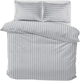 MOONLIGHT20015 Reversible Satin Stripe Duvet Cover Set King Silver 230x220 view 3