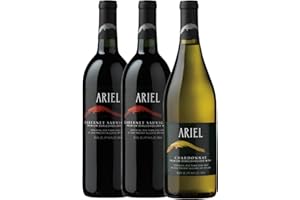 GODPSMUSIC Ariel Cabernet & Chardonnay Non-Alcoholic Red & White Wine Experience Bundle | 3 PACK