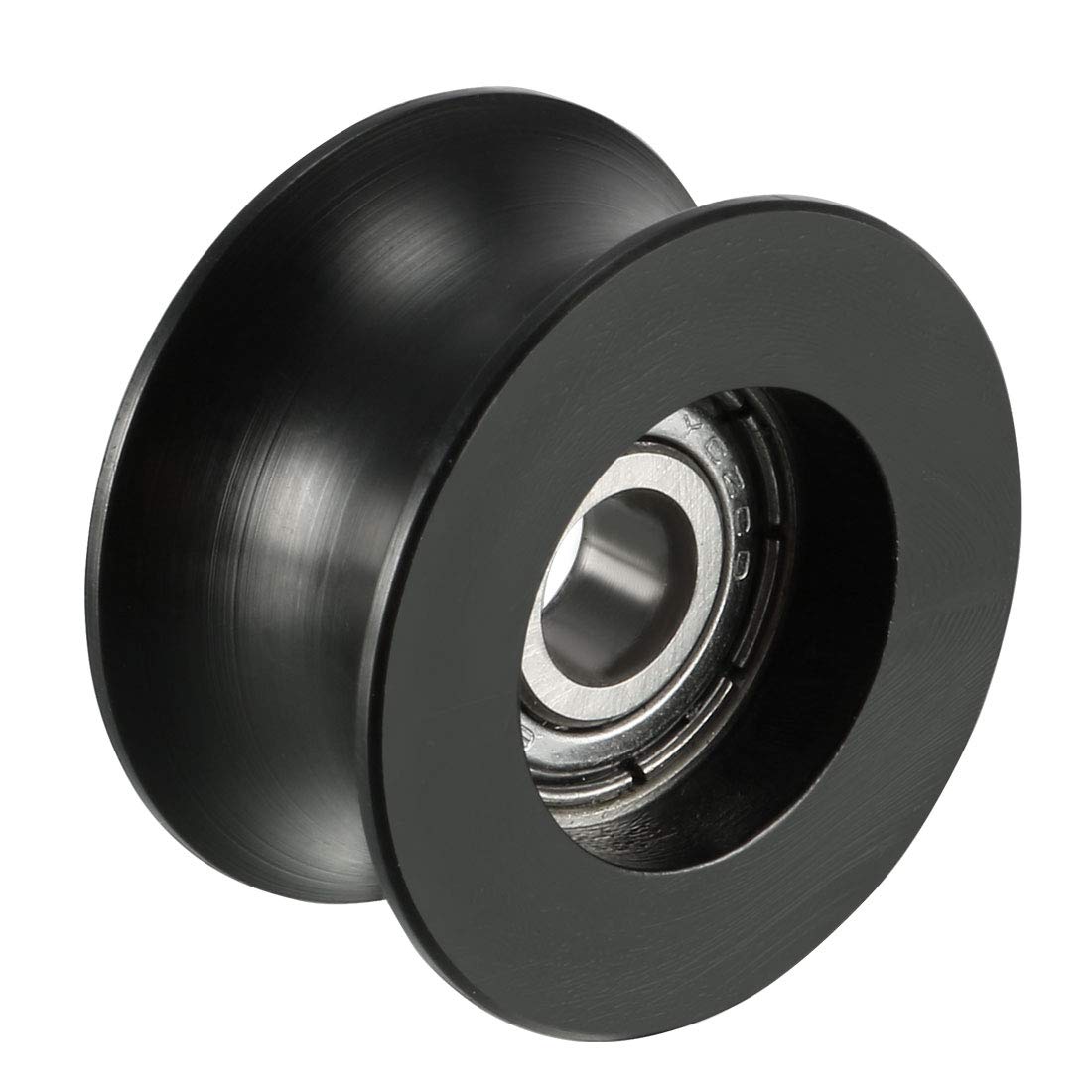 sourcing map 3mm Deep Metal U Groove Guide Bearing Pulley Rail Ball Wheel 5x25x13mm