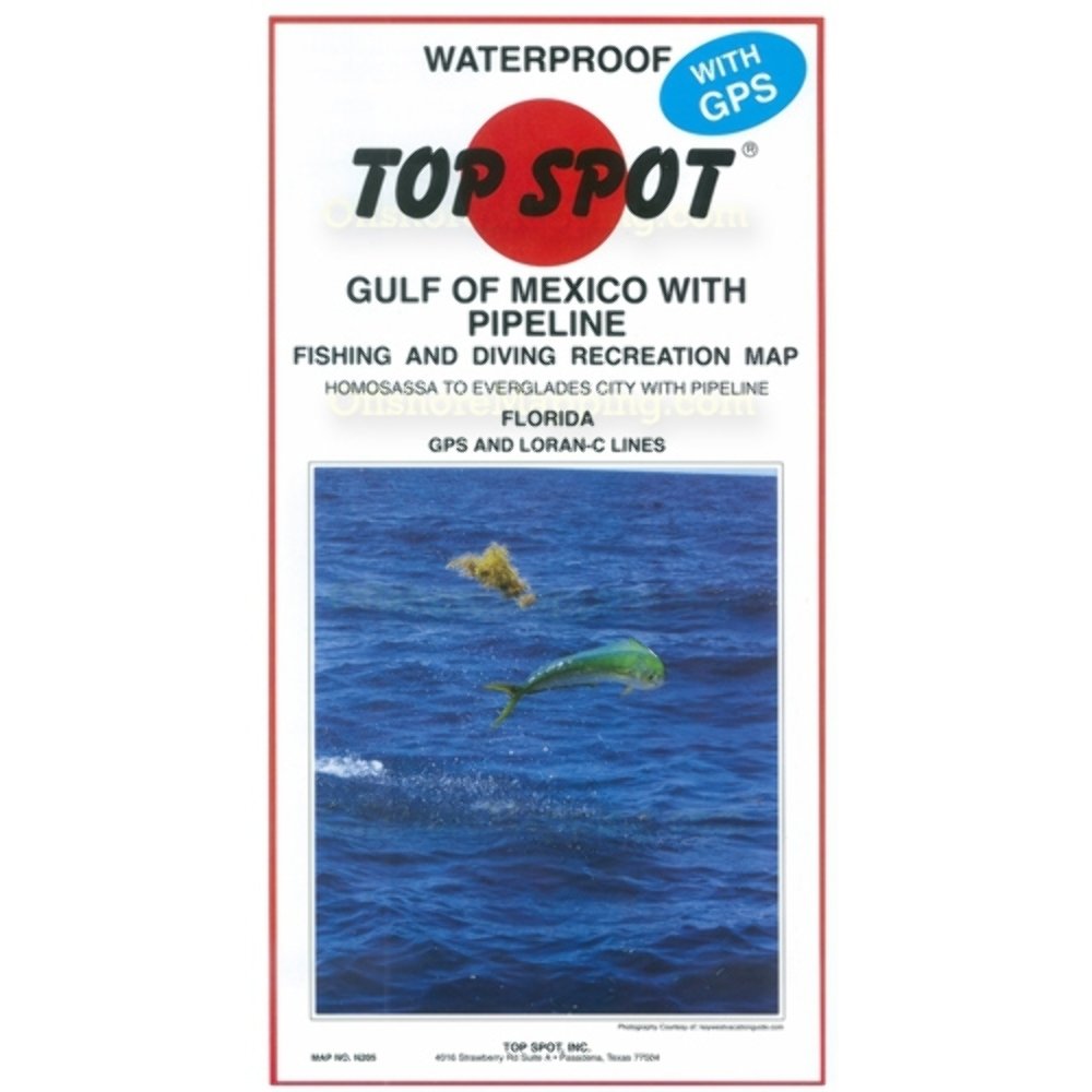 Buy Top Spot Fishing Map from West Coast Florida Offshore Homosassa to