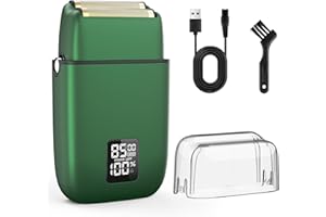 LCMWB Foil Shaver for Men, Electric Razor for Men with Double Baldes, IPX7 Waterproof Men's Electric Shaver with 3 Adjustable Speeds, Men's Ideal Gift