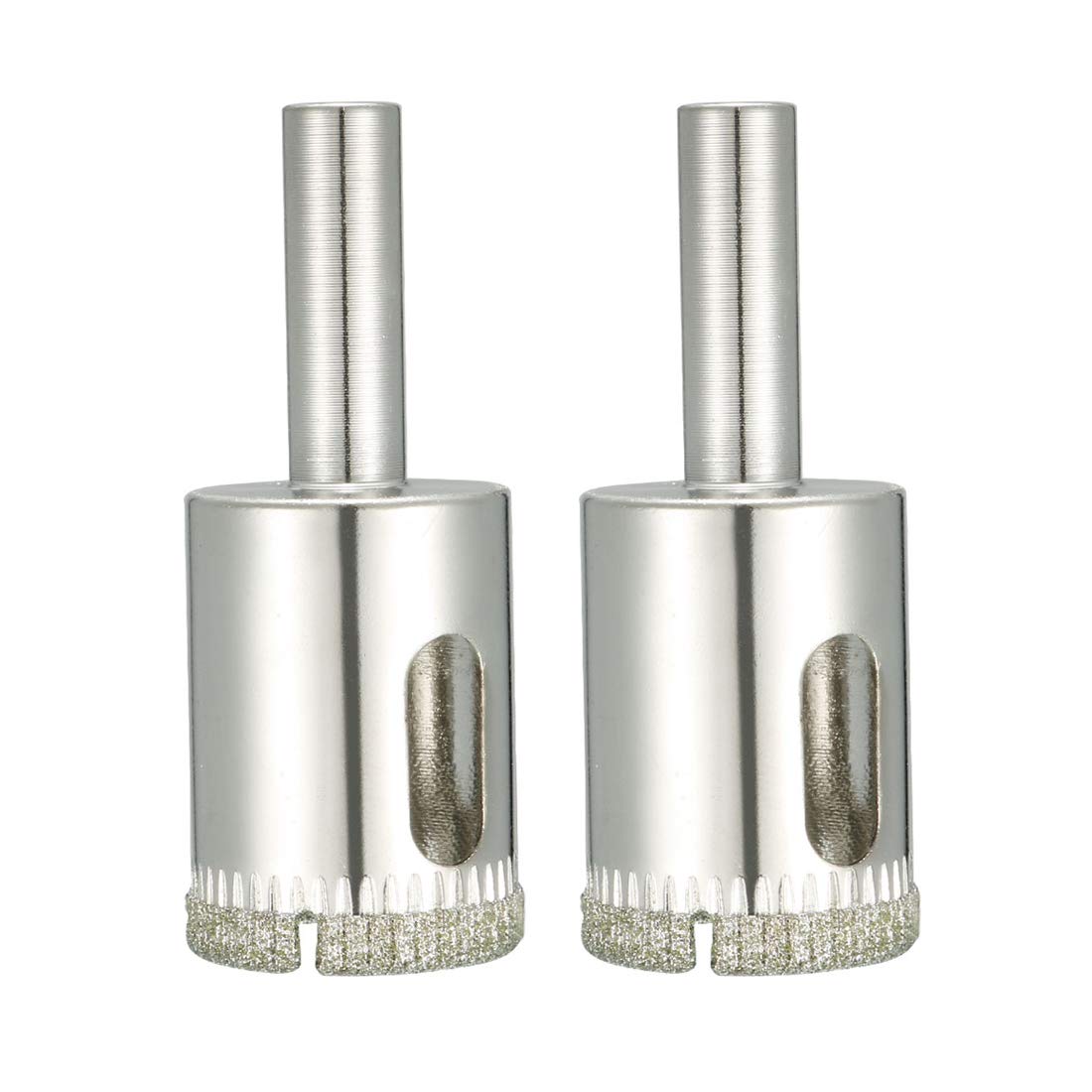 sourcingmap 2PCS 24mm Diamond Coated Hole Saw Drill Bits for Glass Ceramic Tile Marble Rock Porcelain Bottles Pots Brick