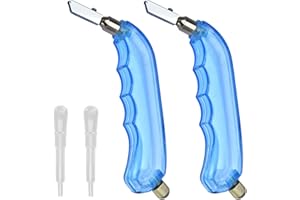Comfylichi Pistol Grip Oil Feed Glass Cutter 2 Pack - Professional Glass Cutting Tool with Tungsten Cutter Heads and Oil Dripper, for 1-6mm Thick Stained Glass and Mirrors